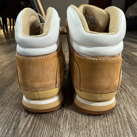 Timberland Euro Dub Ankle Leather Lace Up Boots 85112 Men‎ Size 12M Tan White main image 9